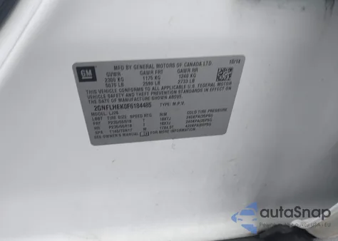 2015 Chevrolet Equinox Ltz from USA, damaged, VIN 2GNFLHEK0F6184485